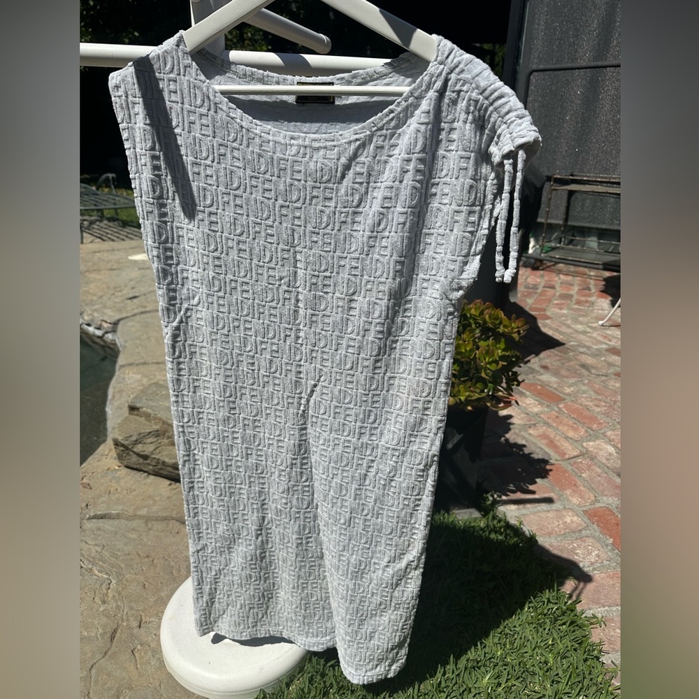 FENDI terry monogram dress 42 summer spring festival